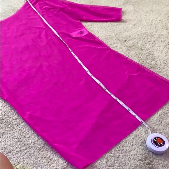 Hot Pink Stretch Mesh Beach Top/Tunic M - Picture 9 of 10
